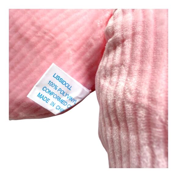 Lissidoll Flower Plush THROW PILLOW 13.75" Cushion Soft Pink Cream LG Girls Room - Picture 4 of 5